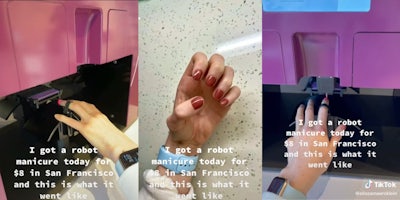 A robot giving a manicure
