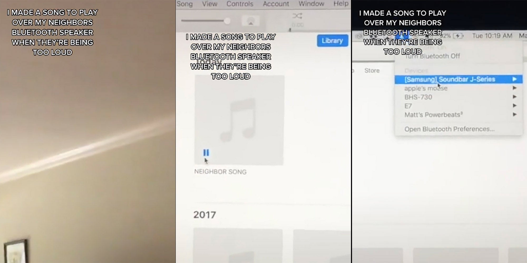 comedian tiktok revenge on loud neighbors