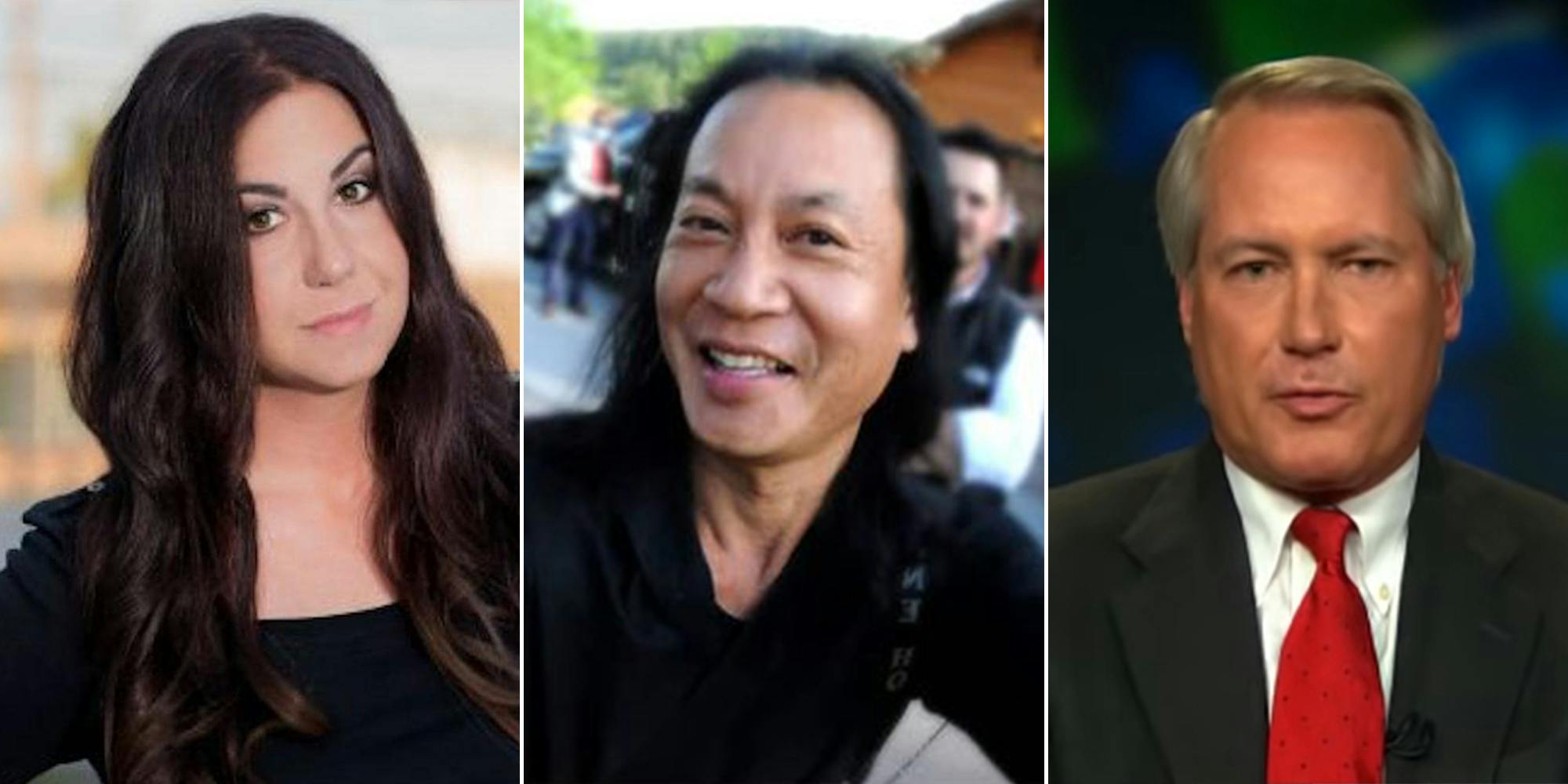 tracy diaz (l) gene ho (c) lin wood (r), three south carolina qanon leaders