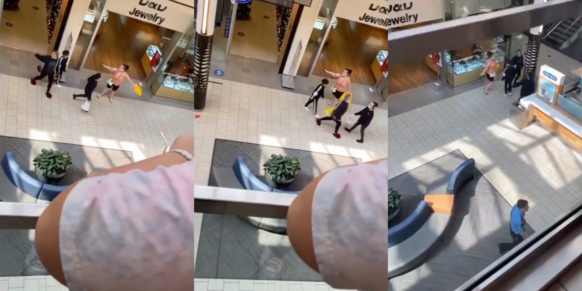 white woman pulls gun on black family in mall