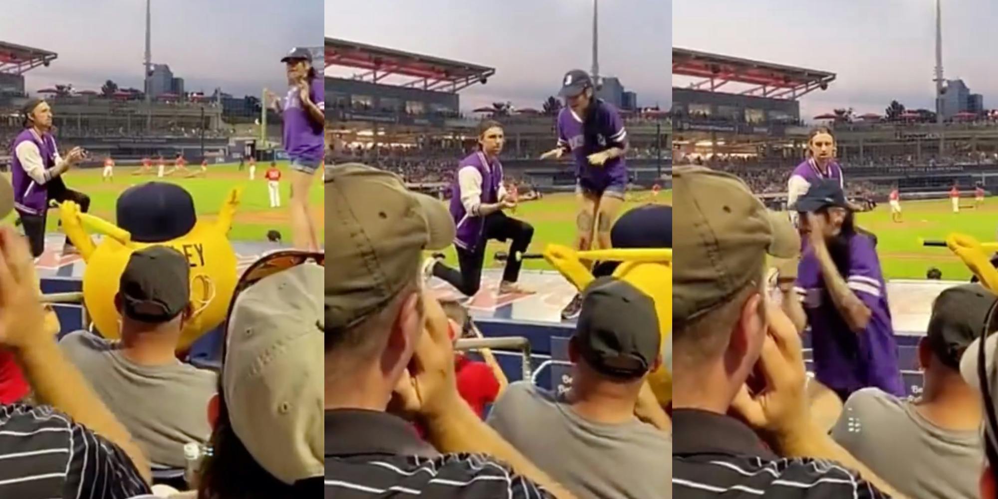 Proposal at Polar Park stadium gone wrong