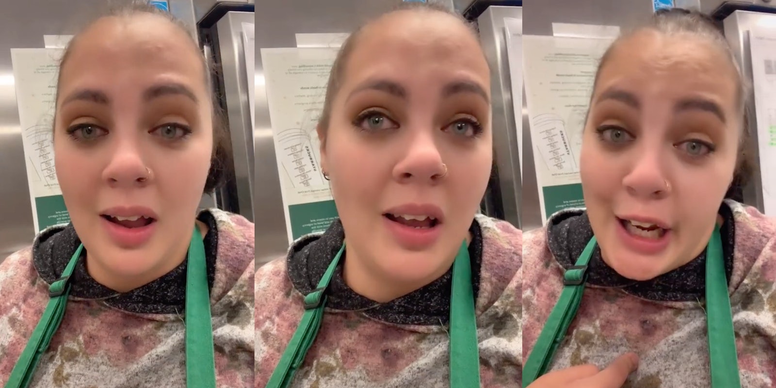 Starbucks employee crying
