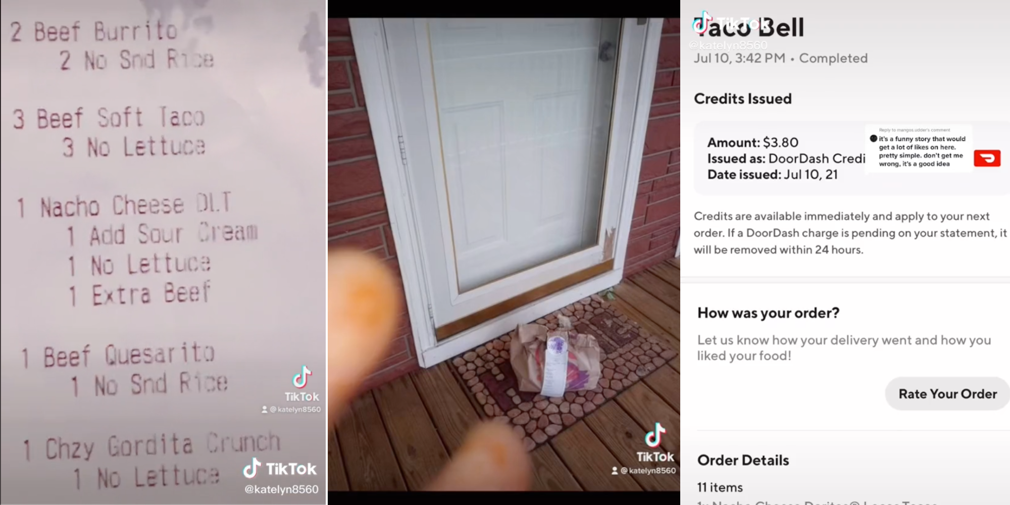 DoorDasher Sends Photo of Dorito Hands After Taco Goes Missing