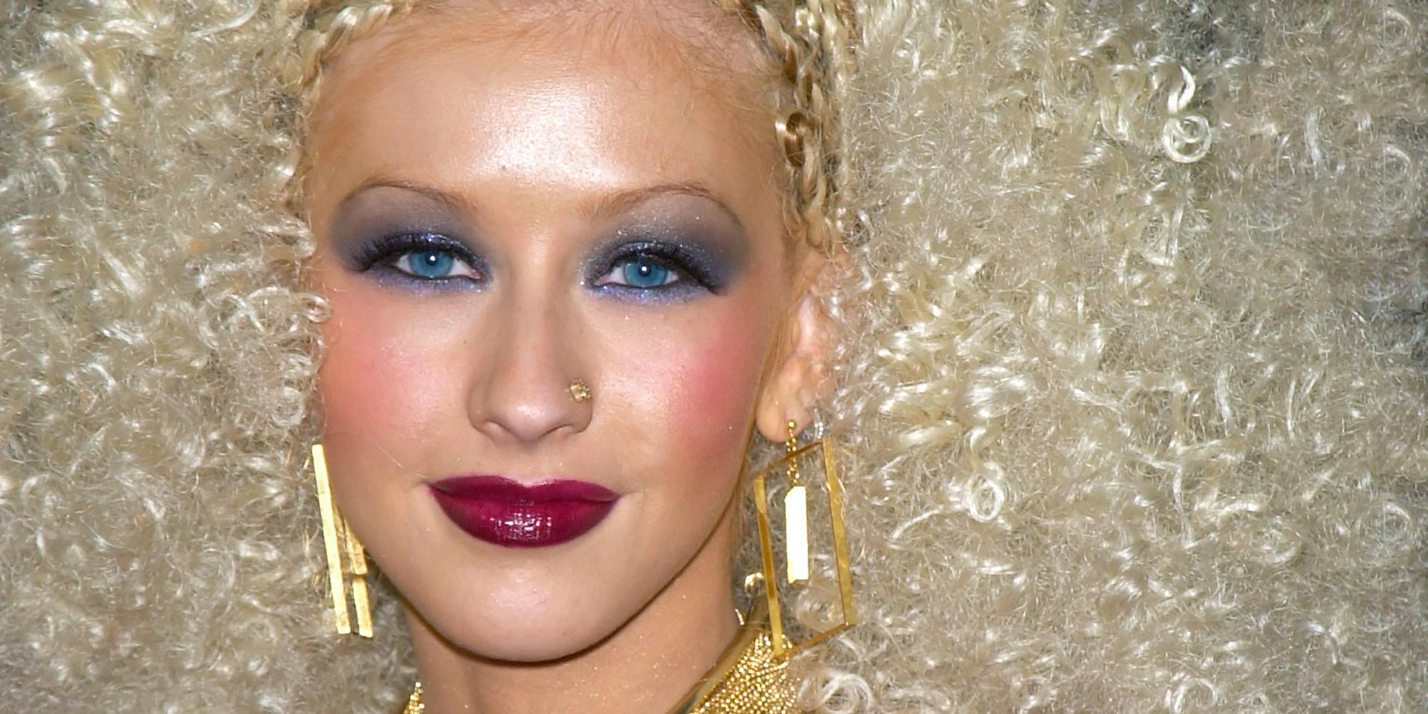 Christina Aguilera looking into camera.