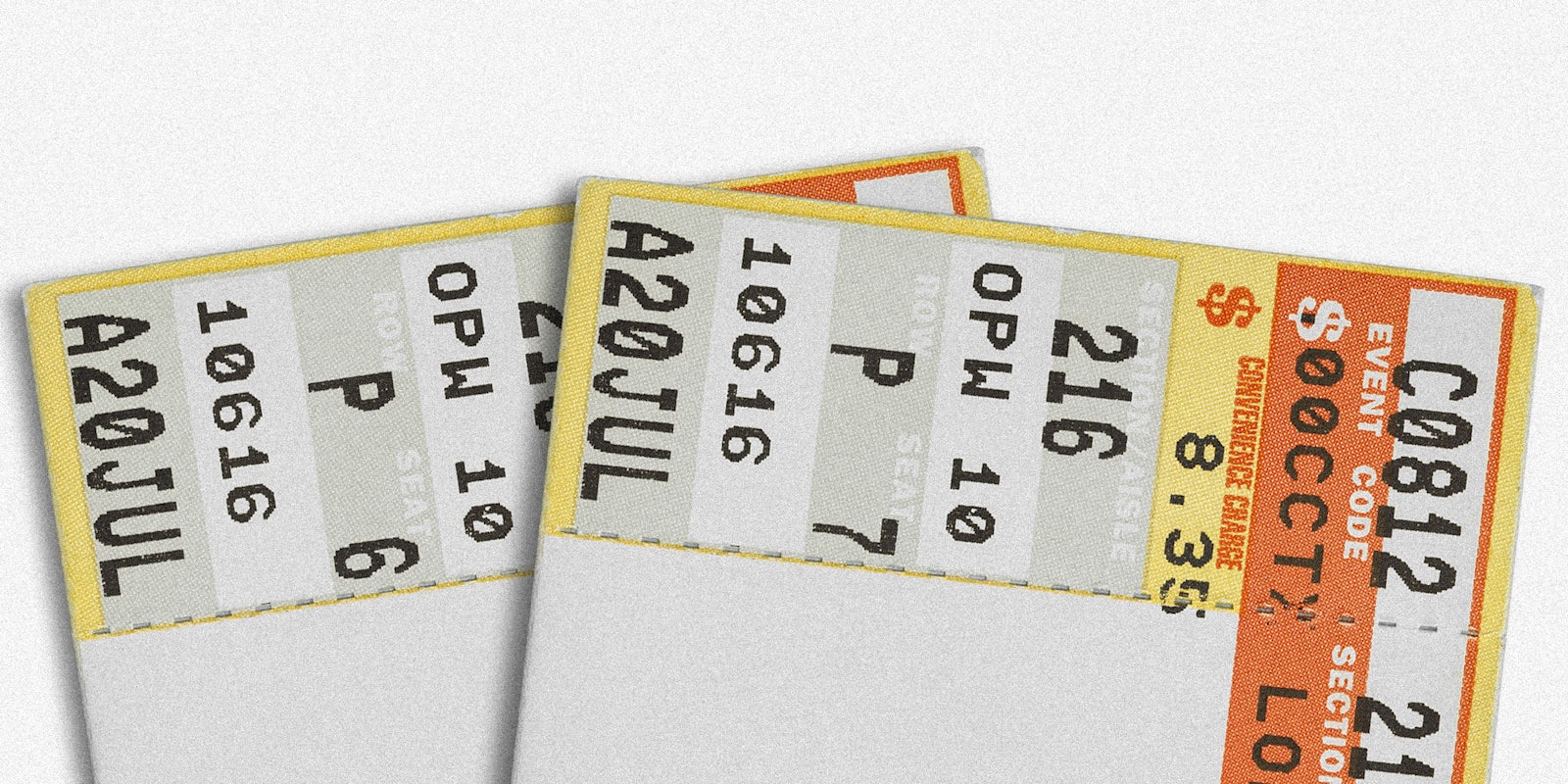 A pair of concert tickets.