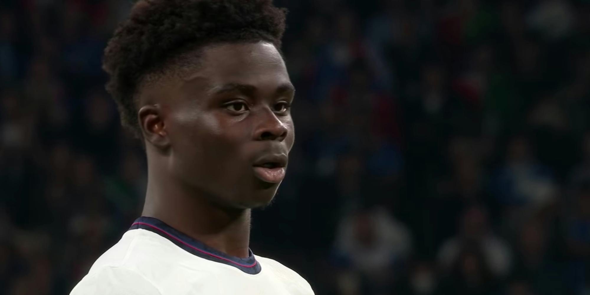 Bukayo Saka at euro final