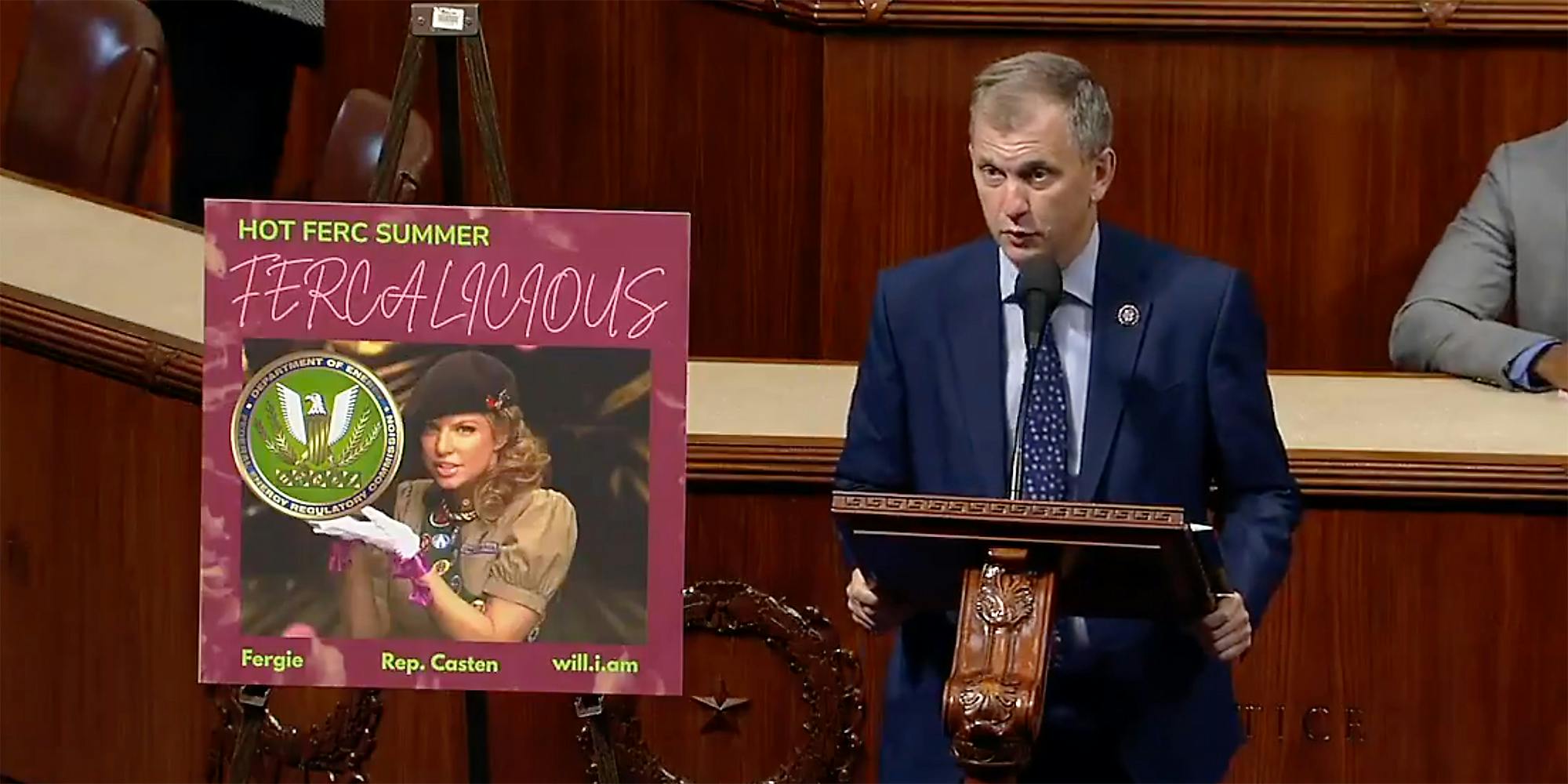 Rep. Sean Casten, a Democrat, doing a parody of 'Fergalicious' to promote his climate change legislation.