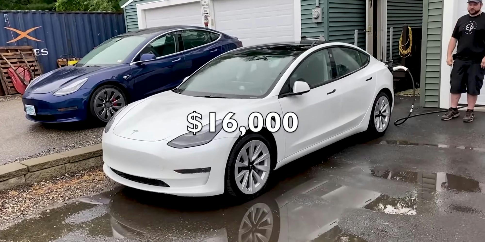 A Tesla model 3