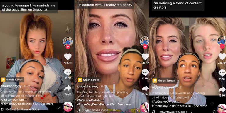 TikToker accuses adult influencer of ‘pedophile baiting’ by editing her photos to look like a teen TikToker accuses adult influencer of ‘pedophile baiting’ by editing her photos to look like a teen