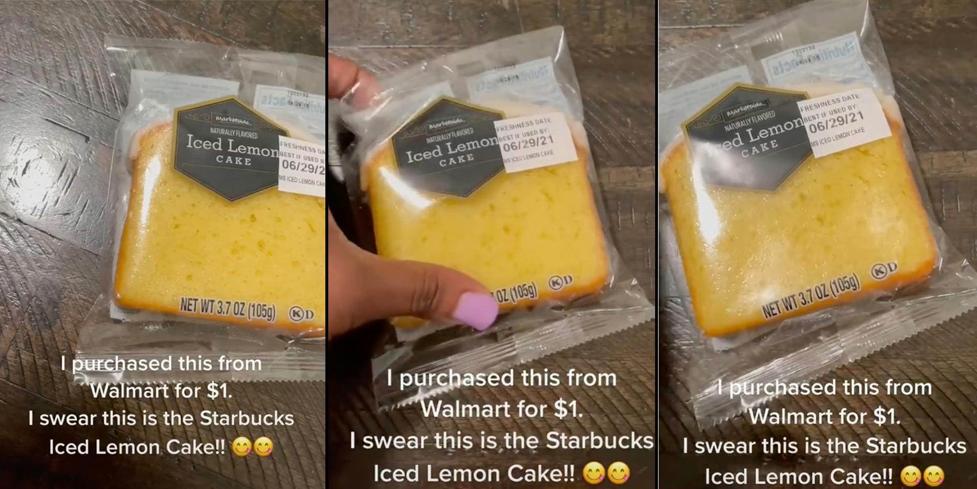 tiktok viral video walmart lemon cake starbucks