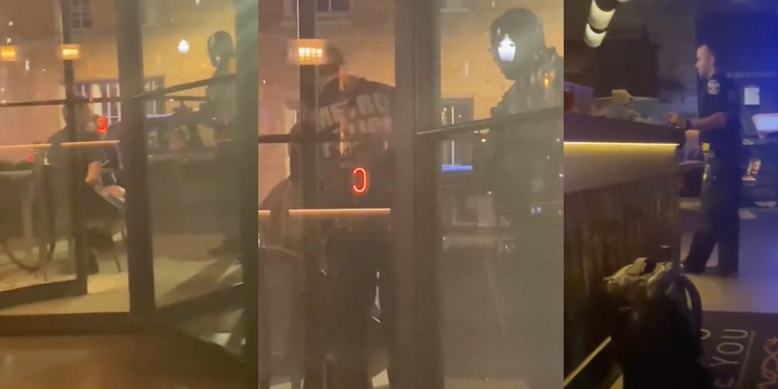 Video shows a man in cuffs outside the Moxy Downtown Louisville with LMPD