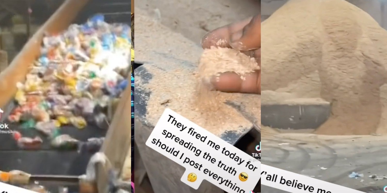 Man claims his workplace puts plastic and paper in pig feed