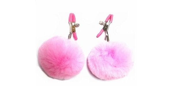 pink pompom nipple toys