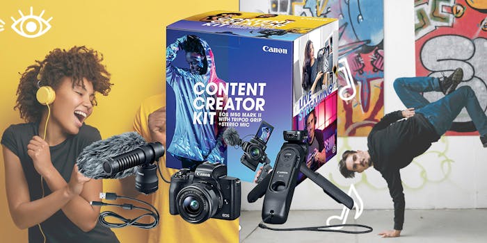 canon content creator kit eos m50