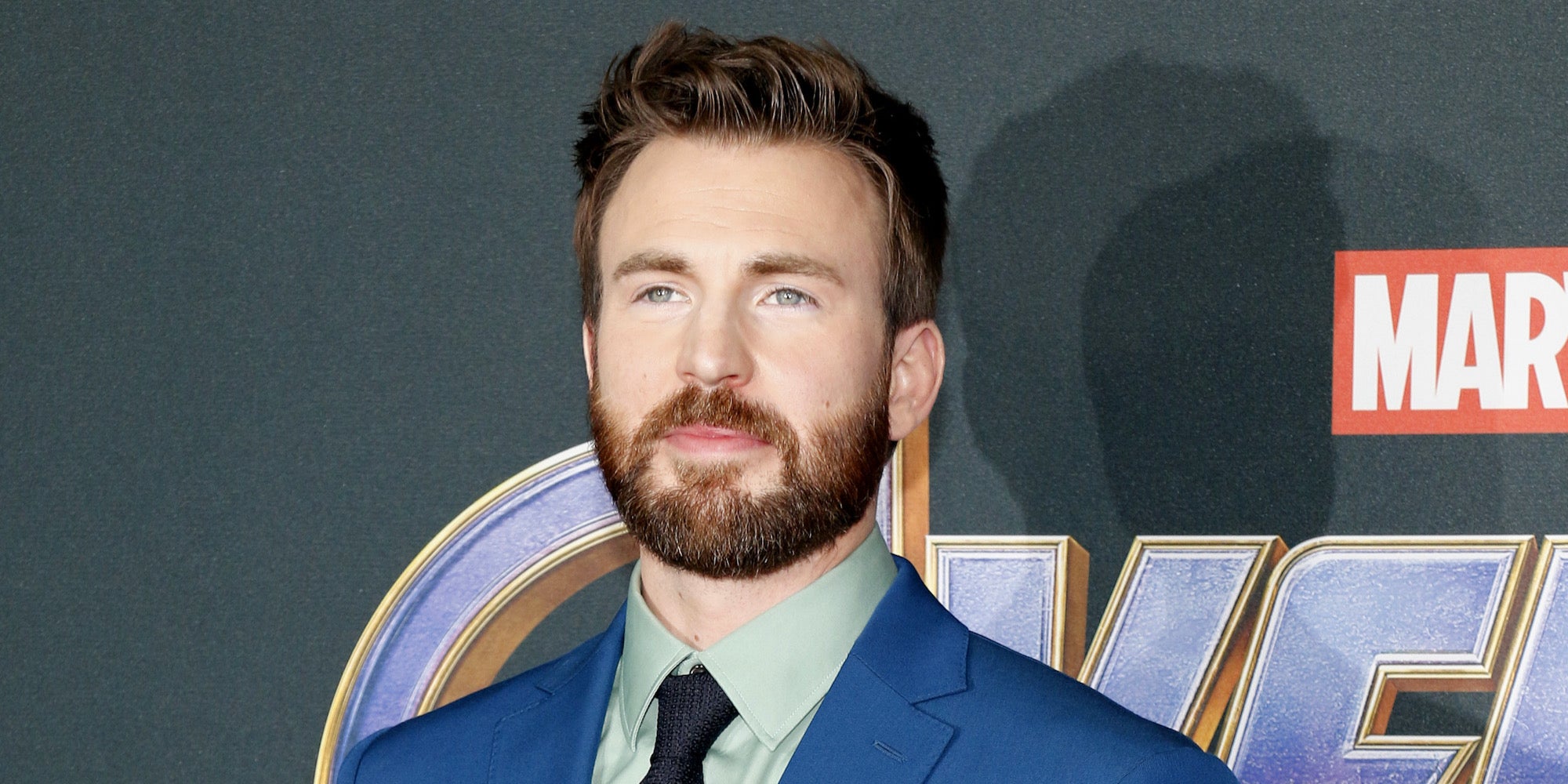 chris evans close-up at avengers: endgame premiere