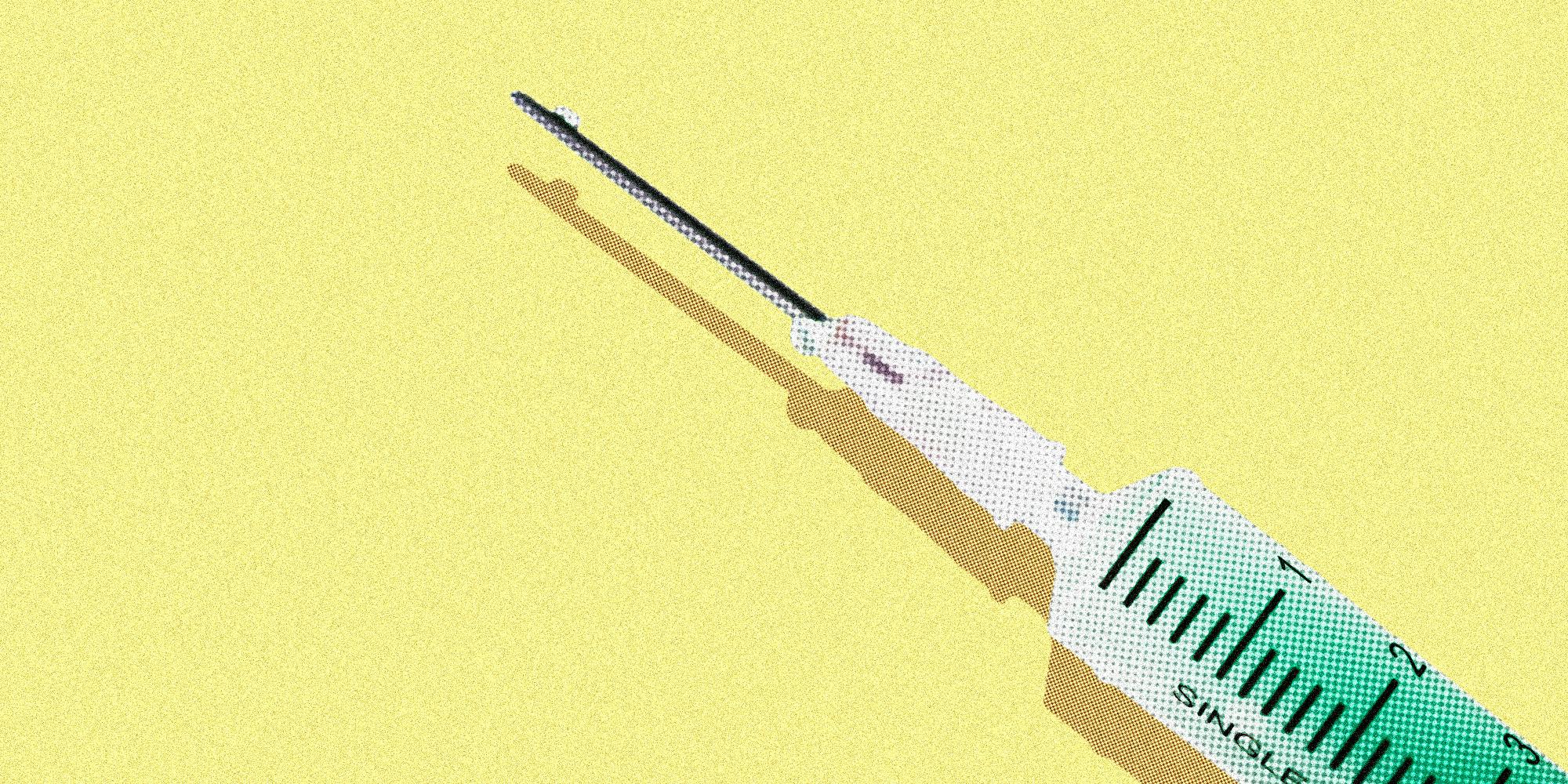 A syringe.