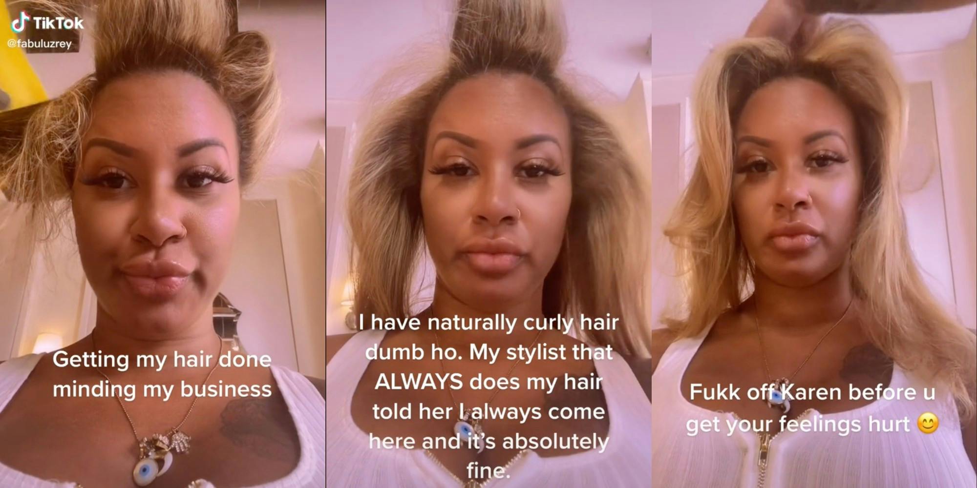 Salon Karen Lectures Black TikToker About Curly Hair