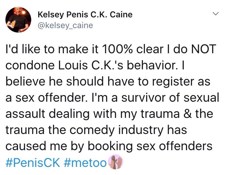 Kelsey Caine tweet