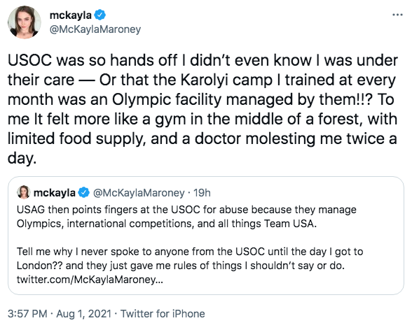 tweet from mckayla maroney