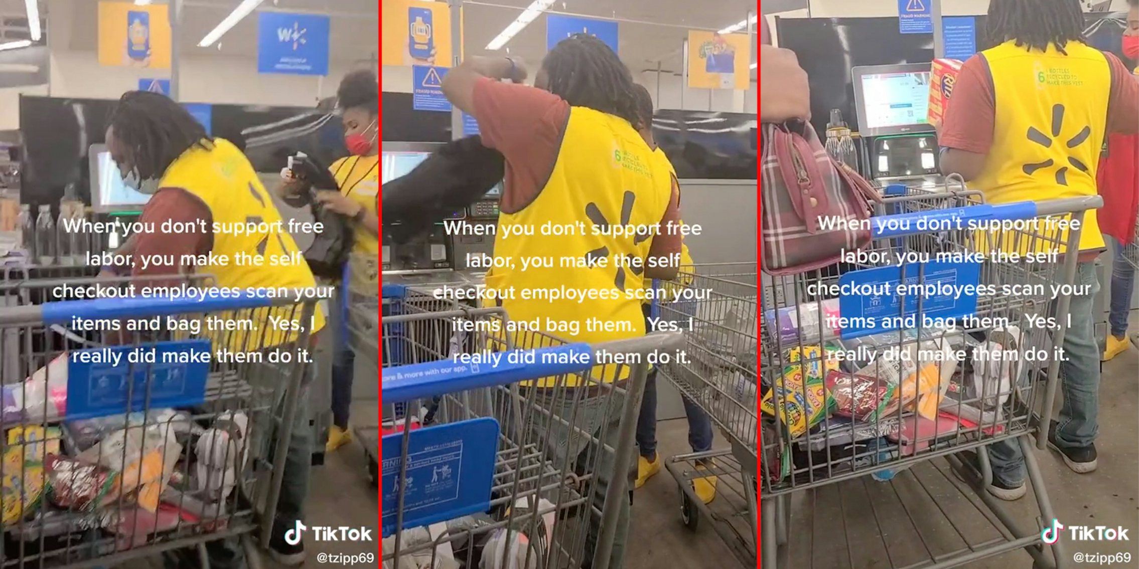 Walmart self-checkout TikTok