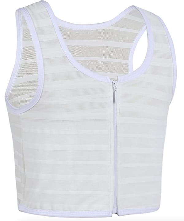 JARAZIN Women Chest Binder Colors Breast Binder Cotton Compression Bra Tank  Top Vest (Dark Grey,M) 