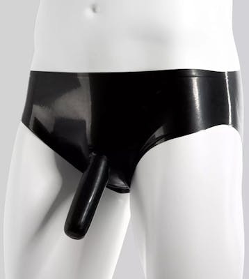 rubber latex shorts with sheath