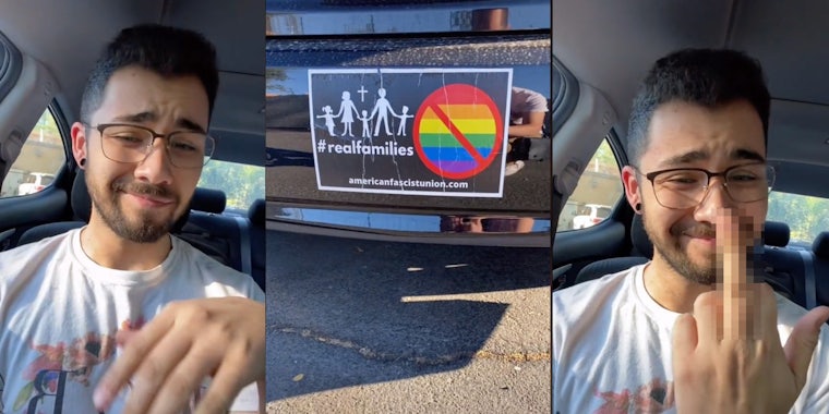 TikToker shows boss' anti-LGBTQ bumper sticker