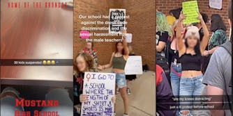 TikTok of students protesting dress code and sexuall harrassment from male teachers. 30 students are suspended because of protest
