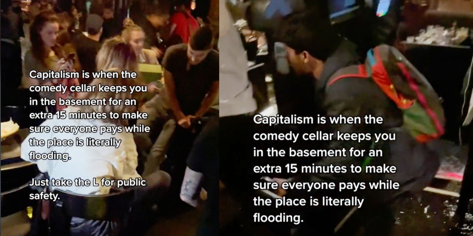 comedy cellar during new york flooding