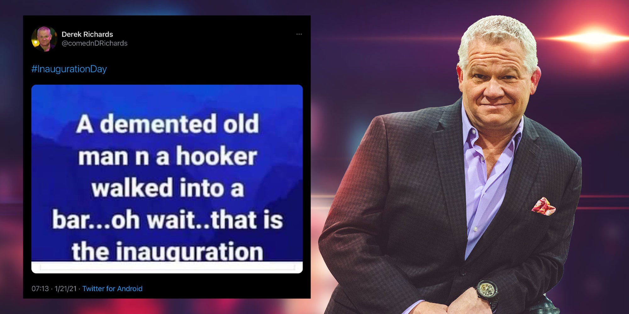 A man looking camera.