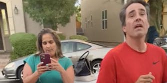 In a video posted on Reddit, a Karen couple attempts to enter a man's house without an appointment with their real estate agent.