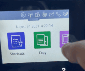 hp officejet pro touchscreen scroll