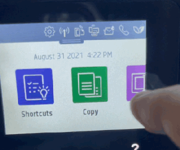 hp officejet pro touchscreen scroll