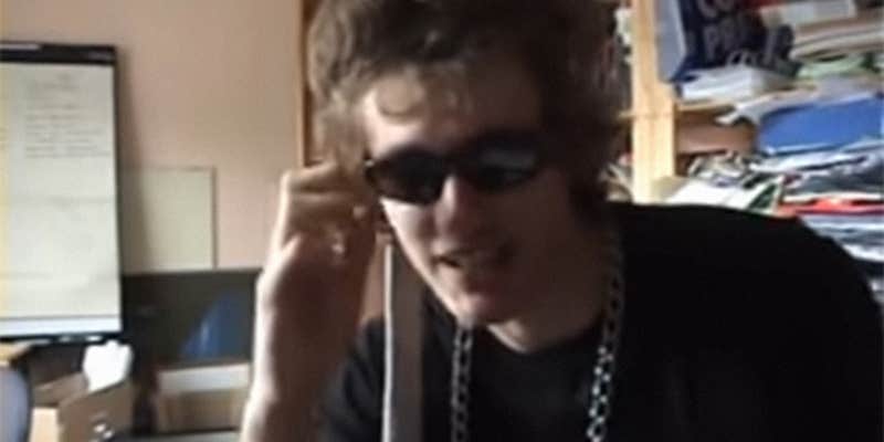 Young man wearing sunglasses