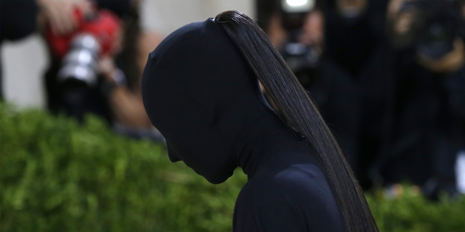Kim Kardashian arrives on the red carpet for The Met Gala