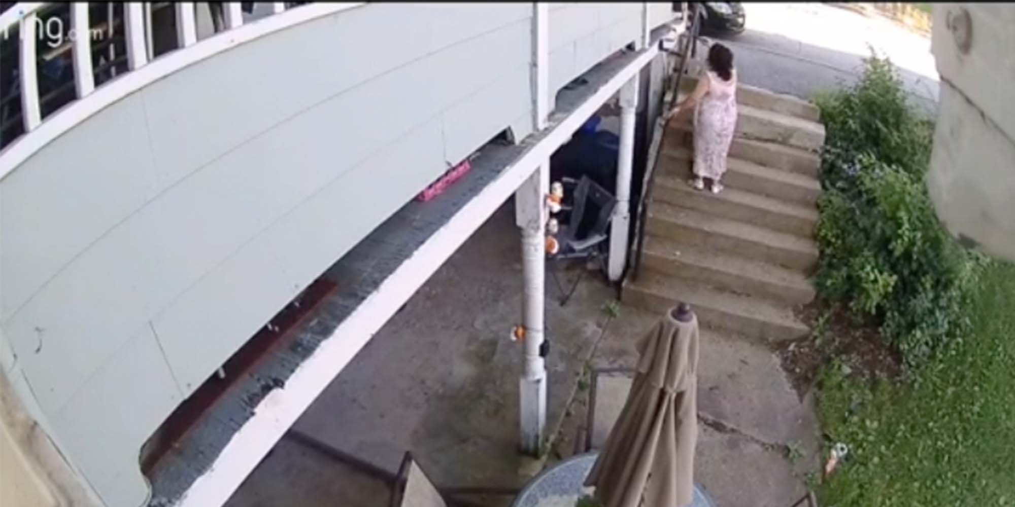 Karen Puts Trash on Neighbors' Porch, They Throw Juice at Her