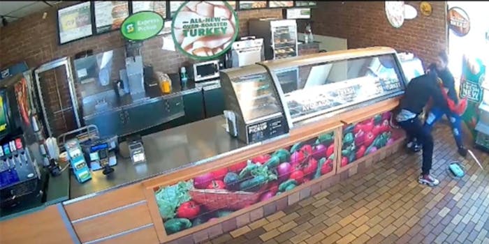 Subway employee Araceli Sotelo was robbed on the job and then suspended from her job.