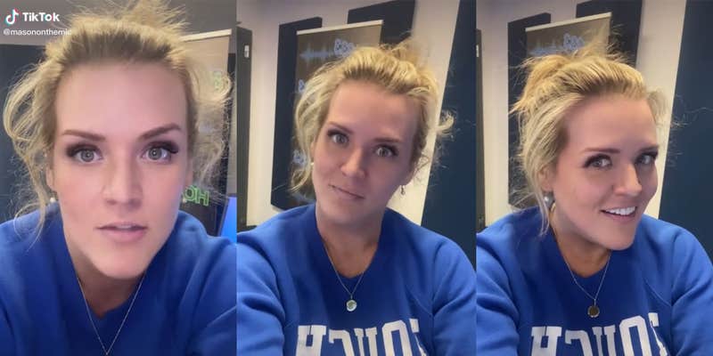 woman looking increasingly dismayed