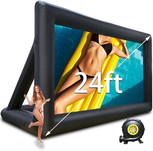 24 foot outdoor inflatable projection screen for the best outdoor halloween decoration