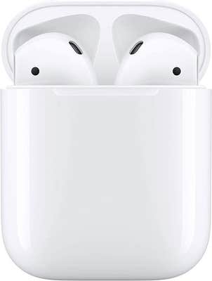 Apple airpods in white charging case
