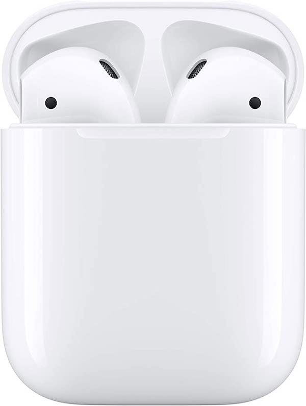 Apple airpods in white charging case