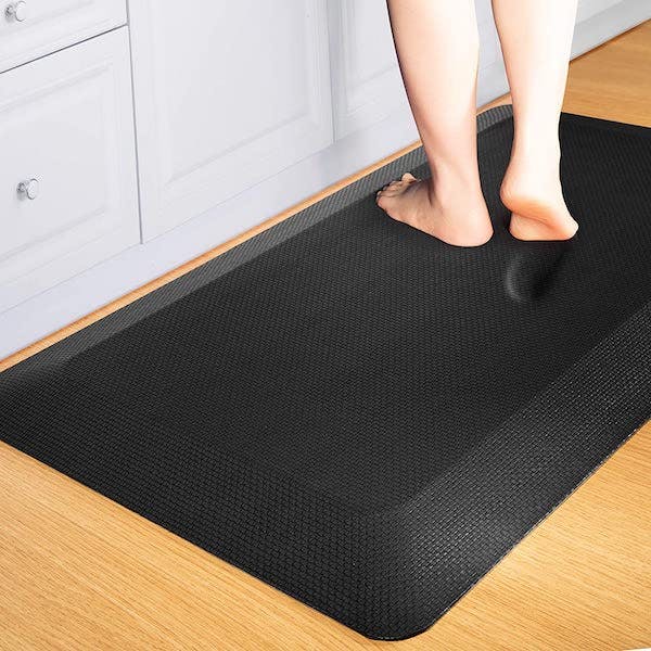 Someone standing on anti-fatigue mat in the kitchen