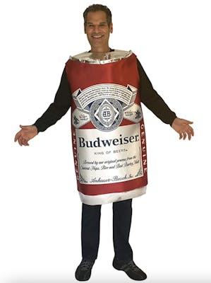 Man in a budweiser costume