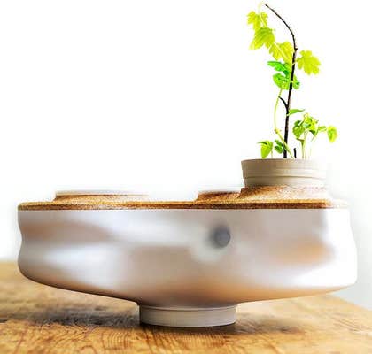 White modern living composter