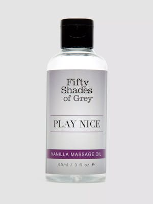 Fifty Shades of Grey themed bottle of massage oil
