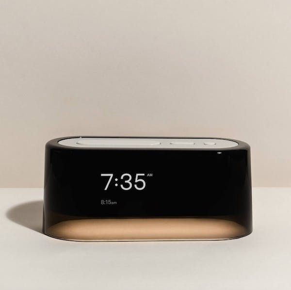 Loftie alarm clock with ambient lighting