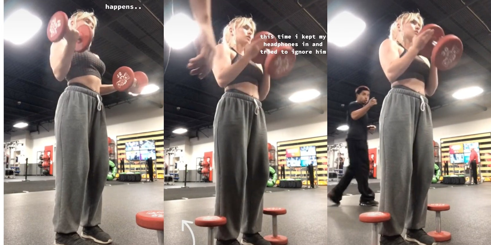 TikToker says man repeatedly harassed her at the gym.