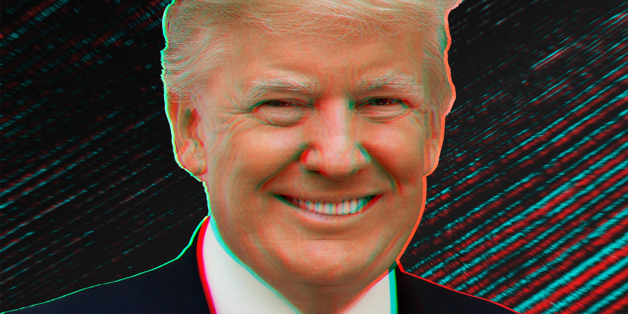 Donald Trump looking into camera.