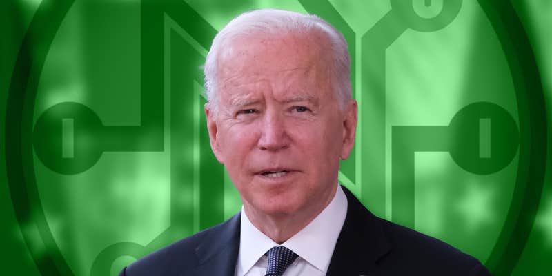 Joe Biden over net neutrality logo