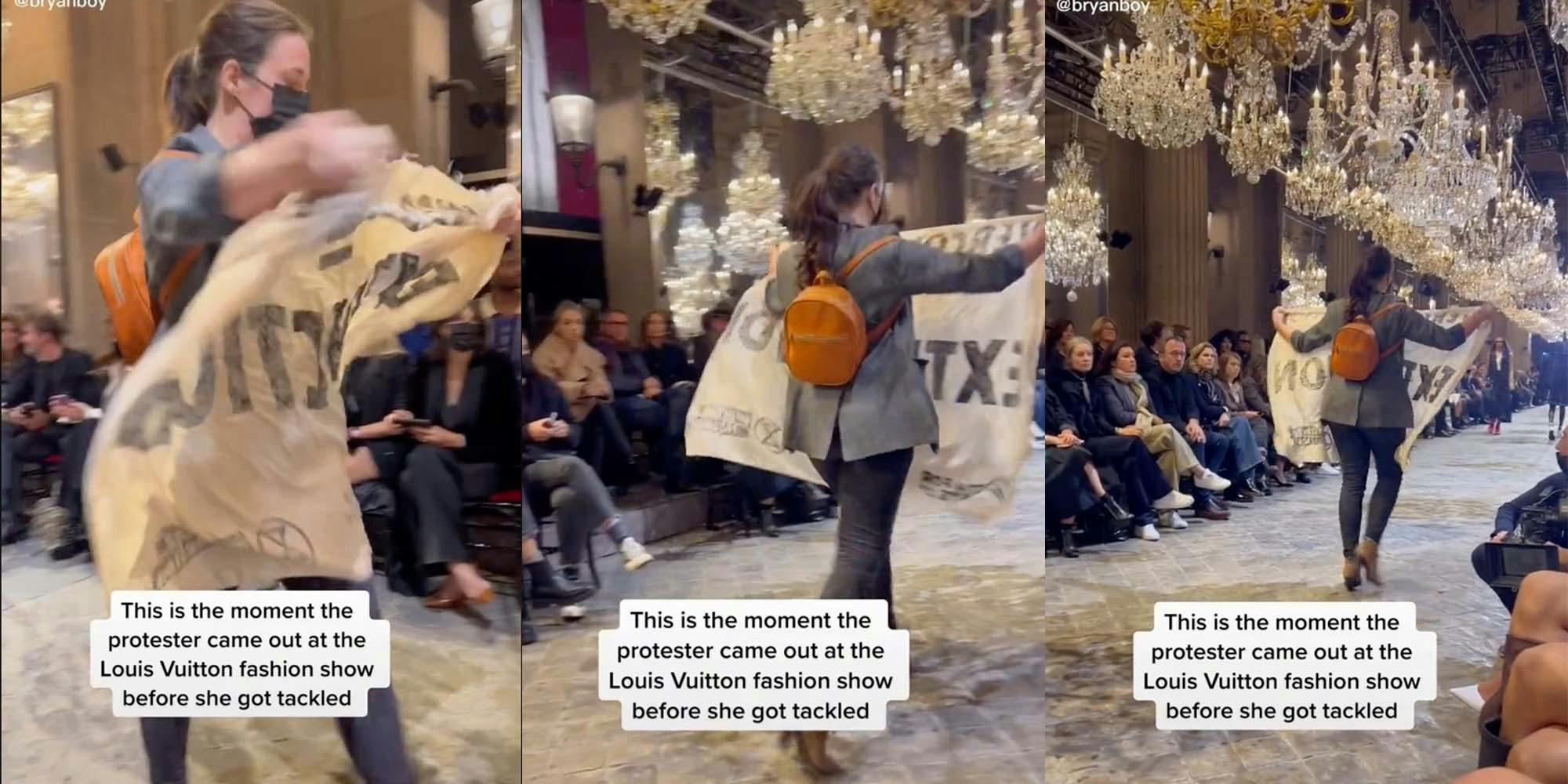 A Climate Activist Walked in the Louis Vuitton Fashion Show - The